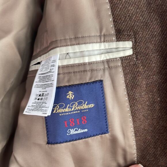 Brooks Brothers Yorkshire Tweed by MOON wool cashmere two button sport coat 46R - Picture 6 of 8